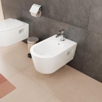 Vorschau: Hansgrohe EluPura Original S Wand Bidet mit Hahnloch und Überlauf, weiß