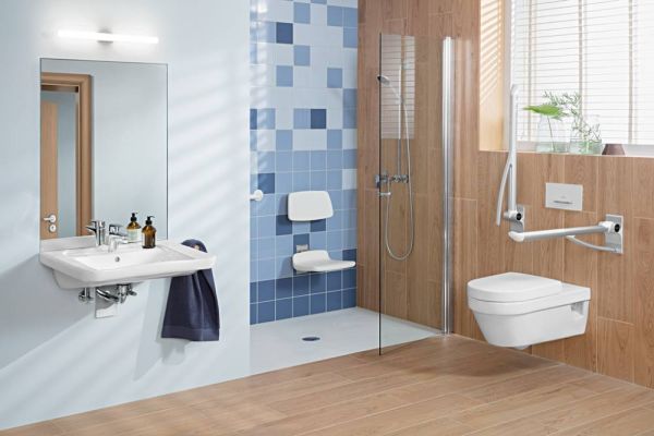 Villeroy&Boch ViCare Waschbecken mit 1 Hahnloch, barrierefrei, 65x55cm mit überlauf 51786701123