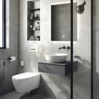 Vorschau: Villeroy&Boch Combipack ViClean-I200 Dusch-WC spülrandlos mit Sitzheizung & Föhn, weiß CeramicPlus