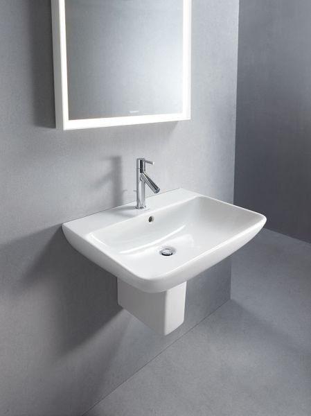 Duravit ME by Starck Waschtisch rechteckig 65x49cm, mit Hahnloch und Überlauf, weiß 2335650000