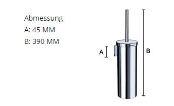 Smedbo House WC-Bürste Wandmontage, chrom gebürstet