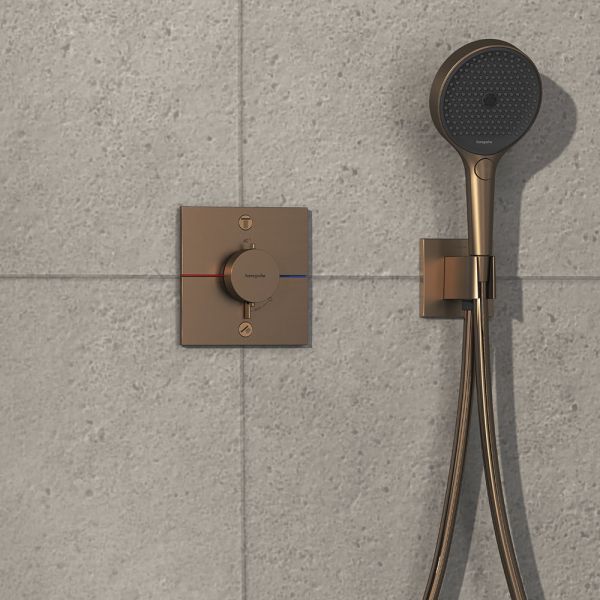 Hansgrohe ShowerSelect Comfort E Thermostat UP für 2 Verbraucher, Sicherungskombi, brushed bronze