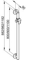 Vorschau: Keuco Collection Plan Care Brausestange, 118,2cm