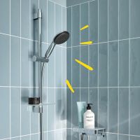 Grohe QuickFix Vitalio Start 110 Brausestangenset wassersparend inkl. Ablage, Handbrause 2 jet, Schlauch chrom 26952001