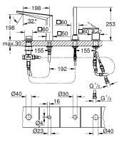 Vorschau: Grohe Allure Brilliant 4-Loch-Einhand-Wannenkombination mit White Attica Ceasarstone Einlagen