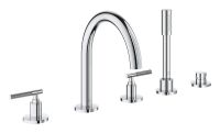 Vorschau: Grohe Atrio 5-Loch-Wannen-Kombination für Atrio Hebelgriffe mit Rändelstruktur 48651000, chrom 25224000