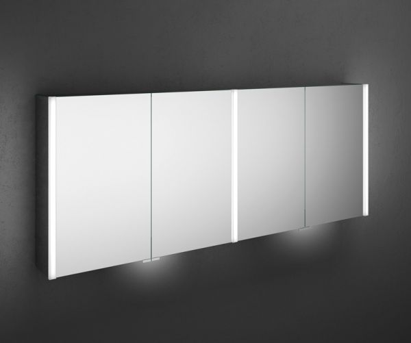 Burgbad Cube Spiegelschrank m. vertikaler LED-Beleuchtung, Vergrößerungsspiegel, dimmbar, 159,2x64cm SPRY160PN458