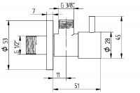 Vorschau: Avenarius Design-Eckventil ½“ rund