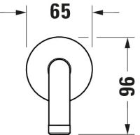 Vorschau: Duravit Brausearm 21cm, rund, schwarz matt