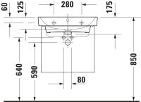 Vorschau: Duravit Duravit No.1 Waschtisch 60x46cm, mit Überlauf, ohne Wondergliss, weiß 2375600000