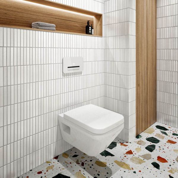 Villeroy&Boch Architectura Wand-Tiefspül-WC, spülrandlos mit TwistFlush[e³], softcube, weiß 5685C001