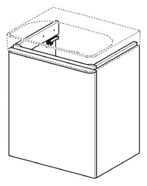 Geberit Smyle Square Unterschrank für Waschtisch, mit einer Tür_links_1