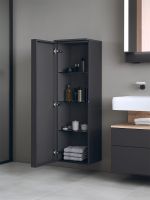 Vorschau: Duravit Qatego Halbhochschrank mit 1 Tür 40x132cm graphit supermatt Antifingerprint QA1345L80800000