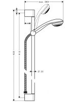 Vorschau: Hansgrohe Crometta 85 Mono Handbrause/ Unica'Crometta Brausestange 0,90m Set, chrom