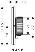 Vorschau: Axor ShowerSelect ID Thermostat Unterputz eckig für 1 Verbraucher