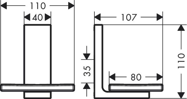 Axor Universal Universal Rectangular Seifenschale, chrom 42605000