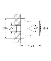 Vorschau: Grohe Relexa Plus 50 Seitenbrause mit 1 Strahlart 28198000