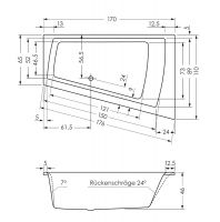 Vorschau: Repabad Genf Duo Eck Badewanne 170x110/65cm, Ecke rechts, weiß