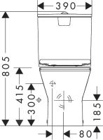 Vorschau: Hansgrohe EluPura Original Q Stand WC Set mit Spülkasten & WC-Sitz, Abgang waagerecht/senkrecht