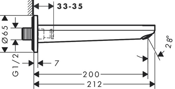 Hansgrohe Rebris E Wanneneinlauf, chrom 72431000