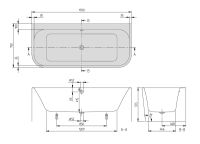 Vorschau: Villeroy&Boch Architectura Vorwand-Badewanne 170x75cm, weiß