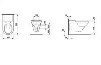 Vorschau: Laufen Liberty Line Wand-WC mit Spülrand, Tiefspüler, barrierfrei, weiß H8214700000001_1