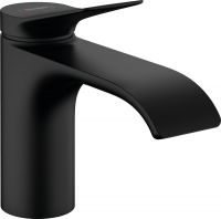 Hansgrohe Vivenis Einhebel-Waschtischarmatur 80 mit Zugstangen-Ablaufgarnitur, schwarz matt 75010670