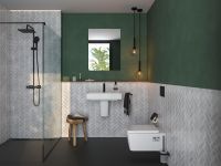 Vorschau: Hansgrohe RainDrain Match Fertigset Duschrinne 60cm mit höhenverst. Rahmen, befliesbar, schwarz matt