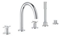 Grohe Atrio 5-Loch-Wannen-Kombination mit Kreuzgriffen, chrom 29408000