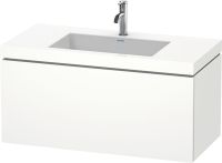 Vorschau: Duravit L-Cube c-bonded Set 100x48cm mit Vero Air Waschtisch mit 1 Schublade, mit Hahnloch weiß matt LC6918O1818