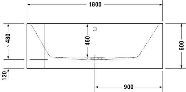 Duravit Happy D.2 Eck-Badewanne 180x80cm Ecke rechts, weiß