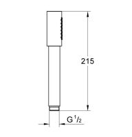 Vorschau: Grohe Rainshower Aqua Stick Handbrause, 1 Strahlart, 9,5 l/min, chrom