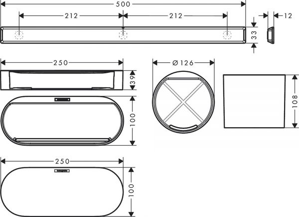 Hansgrohe WallStoris Badezimmerset, weiß matt 27968700