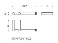 Vorschau: Cosmic Logic Rollenhalter ohne Deckel, schwarz matt