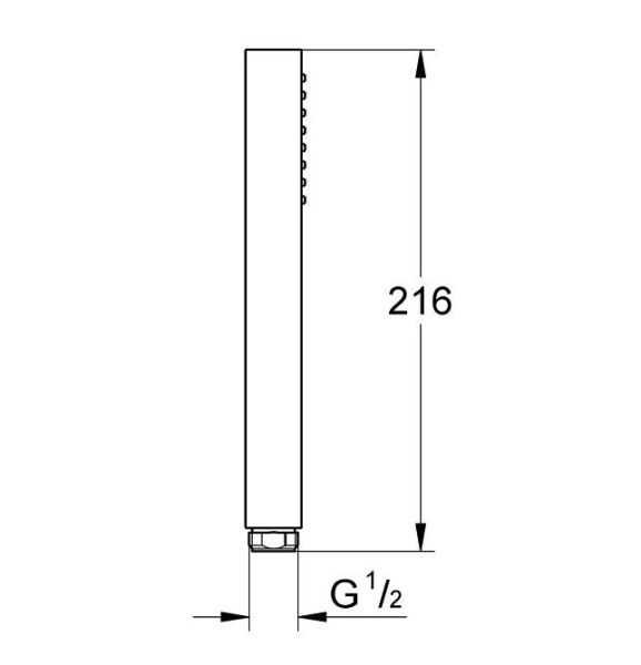 Grohe Rainshower Aqua Cube Stick Handbrause, 1 Strahlart, chrom