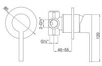 Vorschau: Steinberg Brause-Einhebelmischer mit Unterputz-Einbaukörper 1/2", chrom