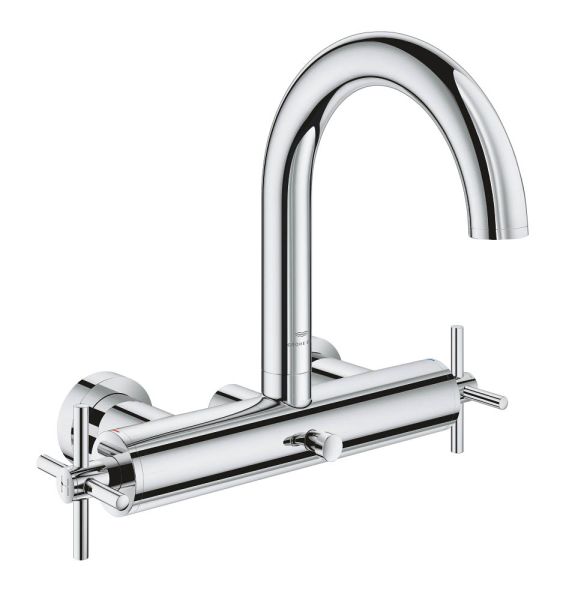 Grohe Atrio 2-Griff-Wannenarmatur Aufputz, C-Auslauf, 2 Verbraucher, chrom 25268000