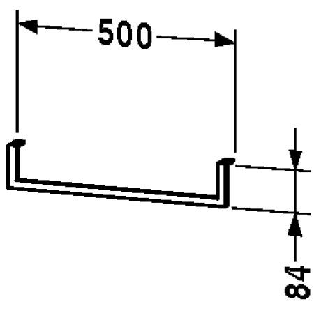 Duravit Handtuchhalter 50cm, chrom UV998500000