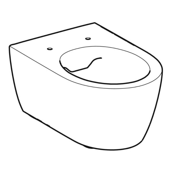 Geberit iCon Tiefspül-WC, 53x35,5cm wandhängend, ohne Spülrand weiß