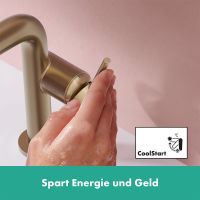 Vorschau: Hansgrohe Tecturis S Waschtischarmatur 150 Fine CoolStart wassersparend+ Push-Open, brushed bronze