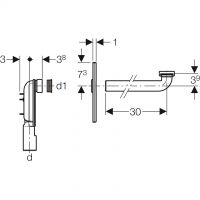 Vorschau: Geberit UP-Siphon für Waschtisch, mit Fertigbauset