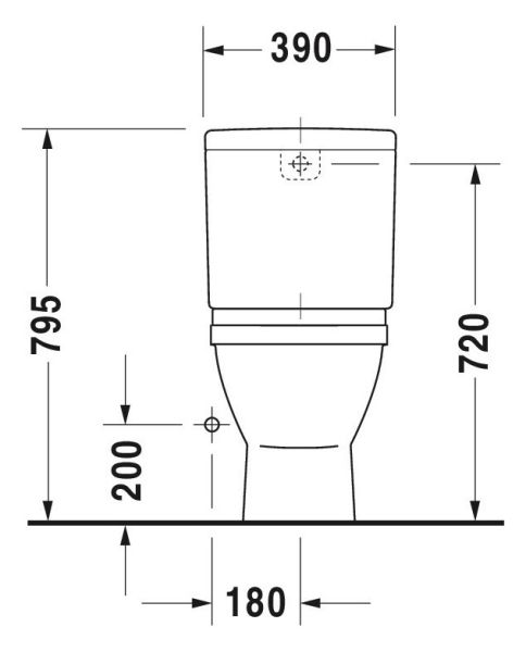 Duravit Starck 3 Stand-WC für Kombination, Tiefspüler, Abgang senkrecht, WonderGliss, weiß