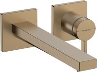 Hansgrohe Tecturis E Waschtischarmatur Unterputz für Wandmontage mit Auslauf 22,5cm, brushed bronze, 73051140