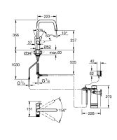 Vorschau: Grohe Blue Pure Eurosmart Küchenarmatur Starter Set mit U-Auslauf und S-Size Filter, chrom