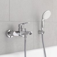 Vorschau: Grohe Eurosmart Einhand-Wannenbatterie mit Brausegarnitur Tempesta 110, chrom 25276003