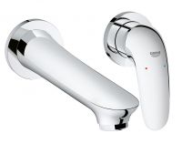 Vorschau: Grohe Eurostyle 2-Loch-Waschtischbatterie, Hebel geschlossen, Ausladung 203mm, chrom