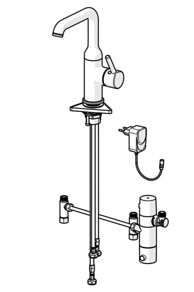 Hansa Hansavantis Style Hybrid Waschtischarmatur, Netzbetrieb, chrom