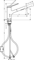 Vorschau: Hansgrohe Zesis M33 Küchenarmatur ausziehbar chrom 74800000