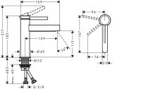 Vorschau: Hansgrohe Finoris Einhebel-Waschtischarmatur 110 CoolStart mit Push-Open Ablaufgarnitur, schwarz matt 76024670