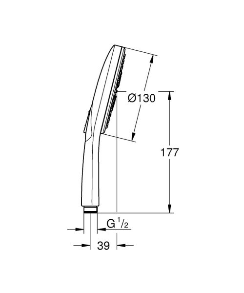 Grohe Rainshower SmartActive Regendusche Handbrause Ø13cm, 3 Strahlarten